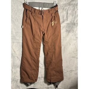 FOUR SQUARE Womens Brown Ski Snowboard Pants Logo Detail Adjustable Waist Small